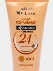 "Классик", крем тональный, увлажнение + питание, 2в1, тон 003, легкий загар, 30 г