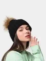 Черный шапка вязаная теплая для женщин