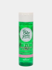 Pure Green, Гидролат для лица 3в1, "Зеленый чай и кактус", 115 мл