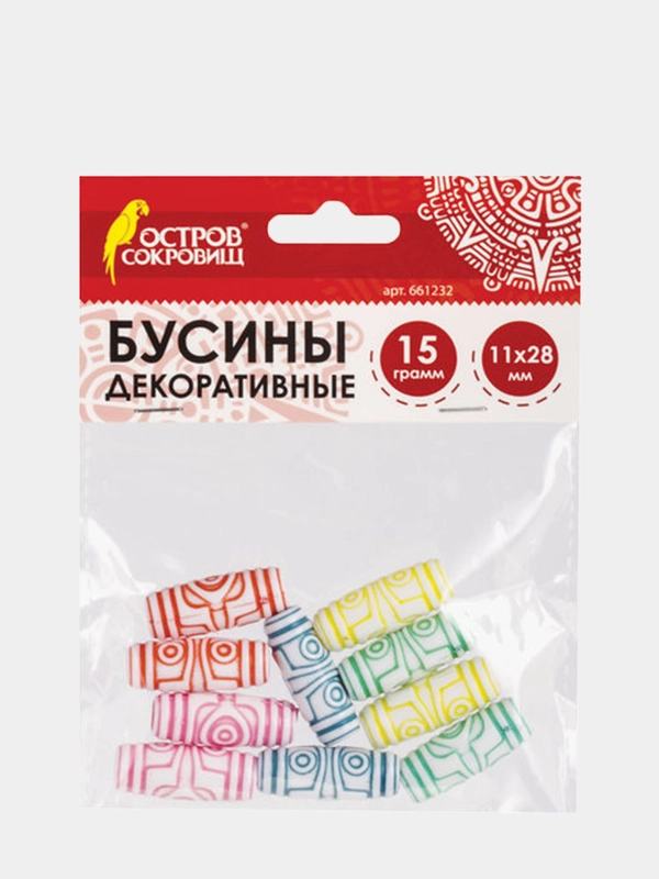 Бусины для творчества "Бочонки", 11х28 мм, 15 грамм, пастельные цвета, 5 цветов