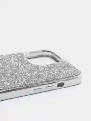 Серебряный чехол со стразами iPhone 11, 12, 12 Pro, 12 Pro Max, 13, 13 Pro, 13 Pro Max