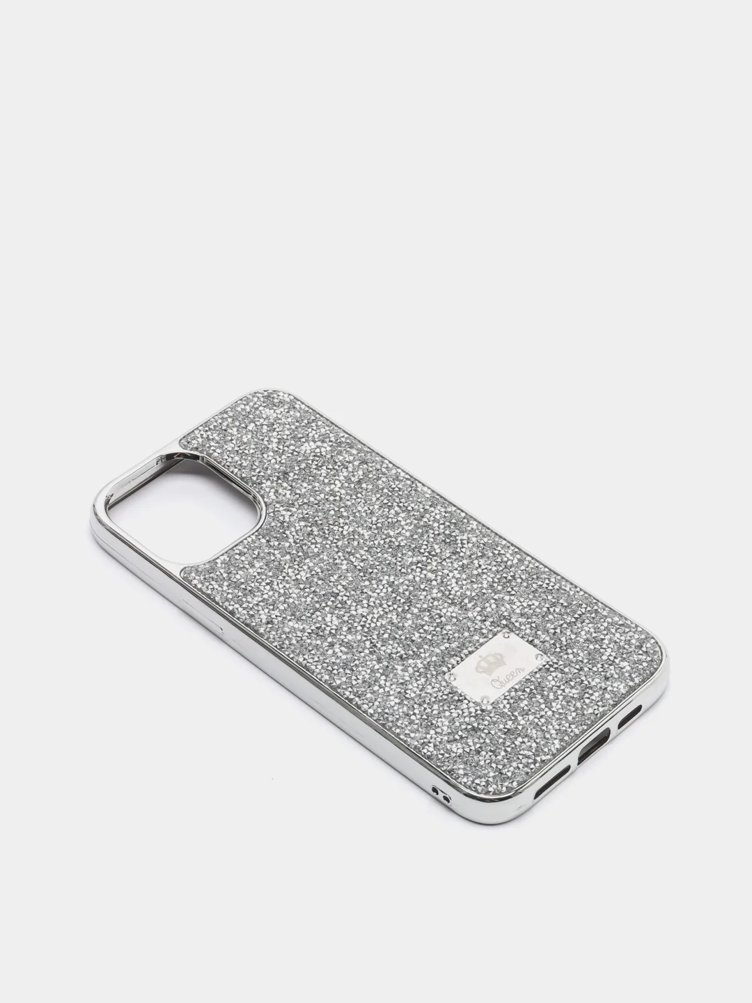 Серебряный чехол со стразами iPhone 11, 12, 12 Pro, 12 Pro Max, 13, 13 Pro, 13 Pro Max