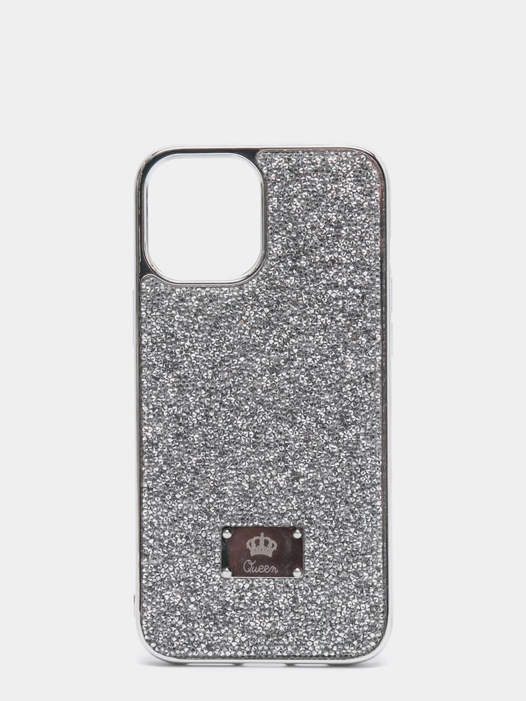 Серебряный чехол со стразами iPhone 11, 12, 12 Pro, 12 Pro Max, 13, 13 Pro, 13 Pro Max
