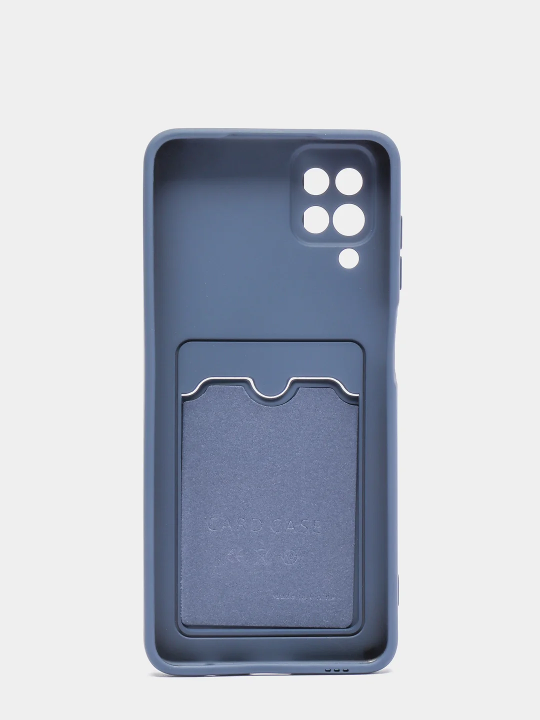 Темно-синий чехол накладка c визитницей Samsung A50, A51, A52, A72, A12, A32, Redmi Note 10 Pro, 9A