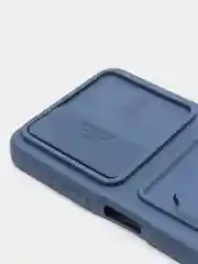 Темно-синий чехол накладка c визитницей Samsung A50, A51, A52, A72, A12, A32, Redmi Note 10 Pro, 9A
