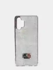 Серебряный чехол со стразами Samsung A52, A32, S21 Ultra, S21 Plus, iPhone 11, 13, 13Pro, 13 Pro Max