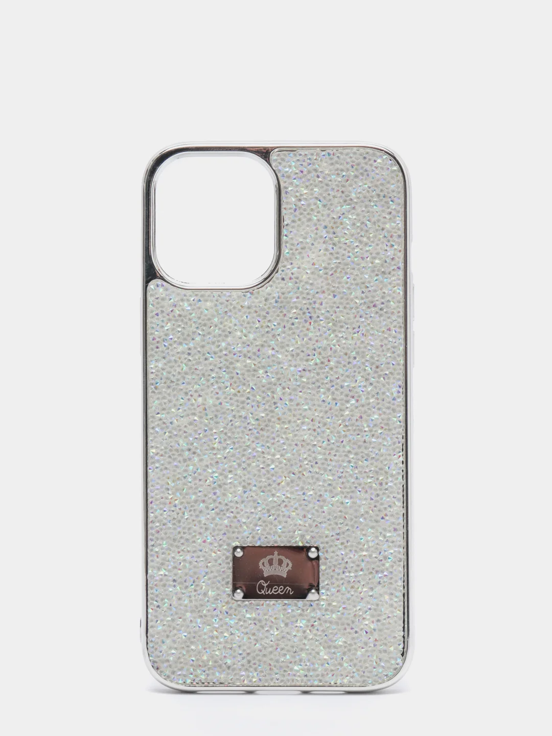 Белый чехол со стразами iPhone 11, 12, 12 Pro, 12 Pro Max, 13, 13 Pro, 13 Pro Max