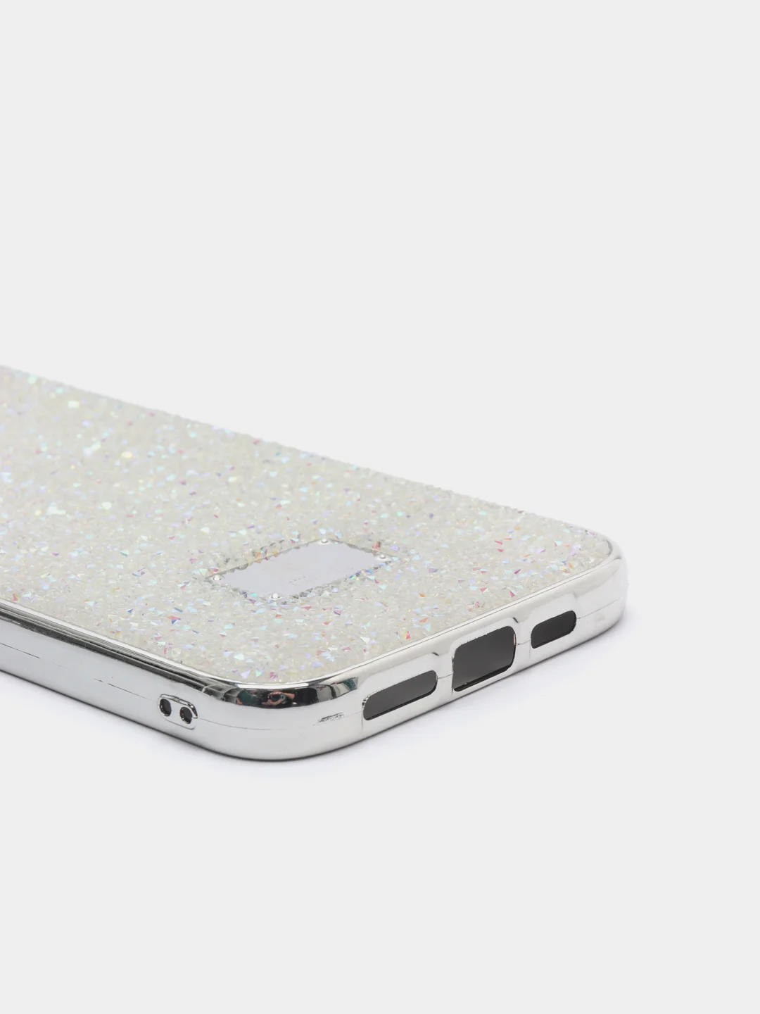 Белый чехол со стразами iPhone 11, 12, 12 Pro, 12 Pro Max, 13, 13 Pro, 13 Pro Max