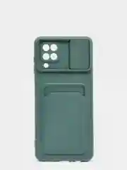 Зеленый чехол накладка c визитницей Samsung A50, A51, A52, A72, A12, A32, Redmi Note 10 Pro, 9A