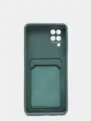 Зеленый чехол накладка c визитницей Samsung A50, A51, A52, A72, A12, A32, Redmi Note 10 Pro, 9A