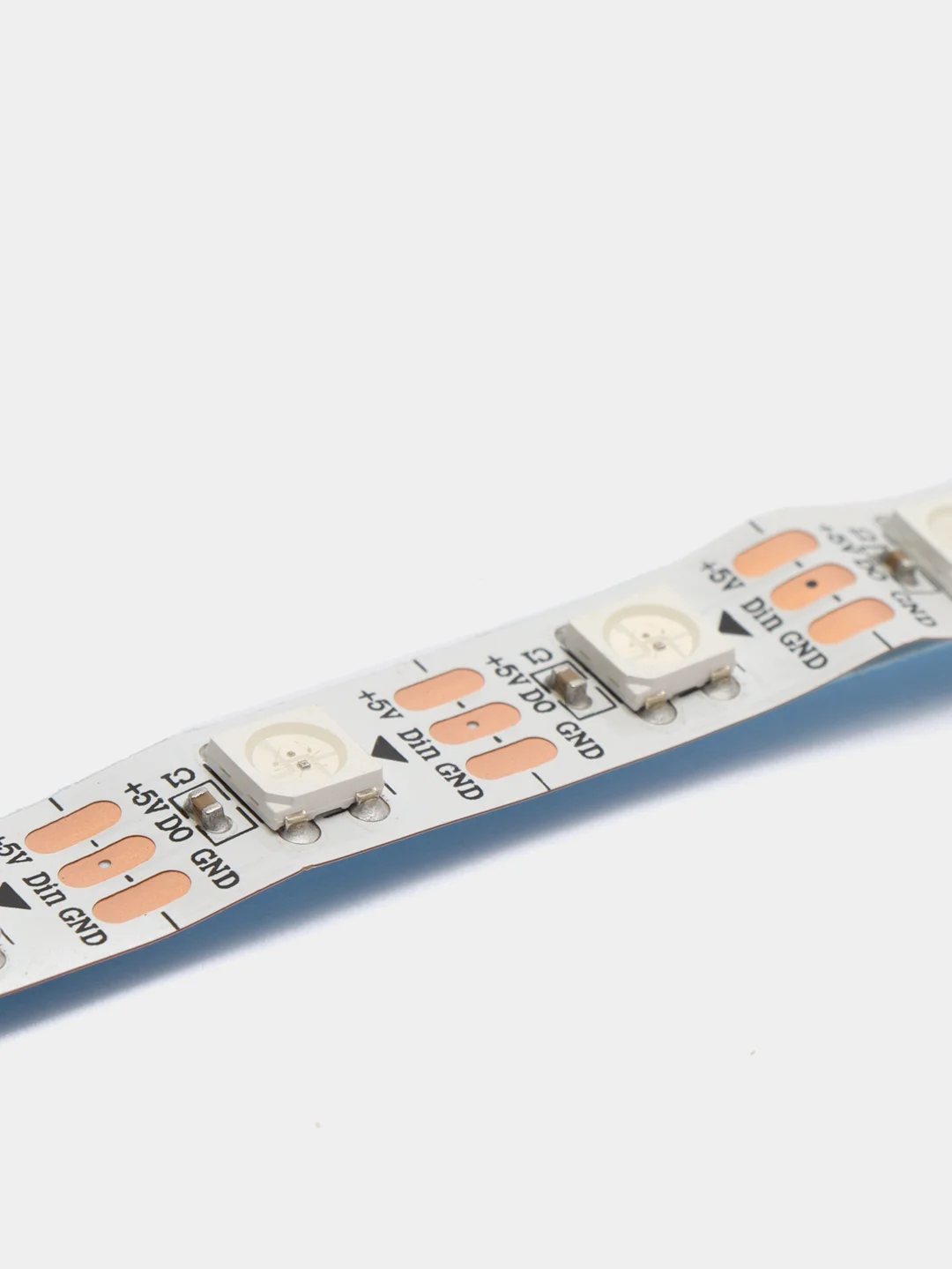 Светодиодная лента WS2812B (адресная) 60св/м 5V незащищенная RGB белая основа 1МЕТР