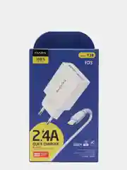 Сетевое зарядное устройство 2 USB, 2.4 A с кабелем Type-C, Micro USB, Lightning iPhone