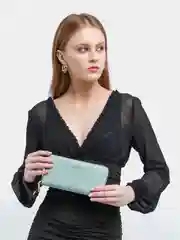 Мятный кошелек женский