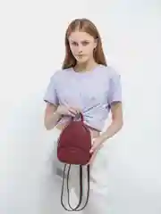 Багровый мини-рюкзак женский