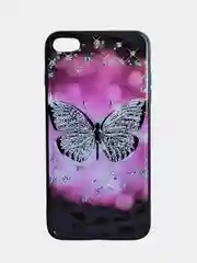Багровый стеклянный чехол с рисунком принтом картинкой для iphone 11 pro max xs 6s 5s 7+ 8 plus