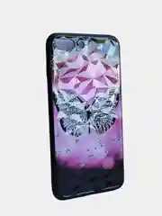 Багровый стеклянный чехол с рисунком принтом картинкой для iphone 11 pro max xs 6s 5s 7+ 8 plus