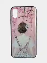 Бежевый меланж стеклянный чехол с рисунком принтом картинкой для iphone 11 pro max xs 6s 5s 7+ 8 plus