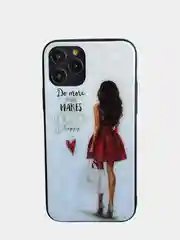 Бронзовый стеклянный чехол с рисунком принтом картинкой для iphone 11 pro max xs 6s 5s 7+ 8 plus