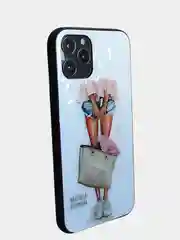 Вишнёвый стеклянный чехол с рисунком принтом картинкой для iphone 11 pro max xs 6s 5s 7+ 8 plus