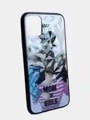 Голубой стеклянный чехол с рисунком принтом картинкой для iphone 11 pro max xs 6s 5s 7+ 8 plus