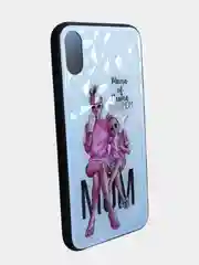 Горчичный стеклянный чехол с рисунком принтом картинкой для iphone 11 pro max xs 6s 5s 7+ 8 plus