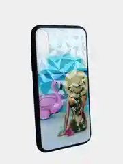Индиго стеклянный чехол с рисунком принтом картинкой для iphone 11 pro max xs 6s 5s 7+ 8 plus