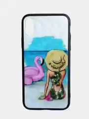 Индиго стеклянный чехол с рисунком принтом картинкой для iphone 11 pro max xs 6s 5s 7+ 8 plus