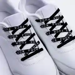 Шнурки "Fuck", 110 х 1 см, чёрные