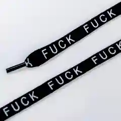 Шнурки "Fuck", 110 х 1 см, чёрные
