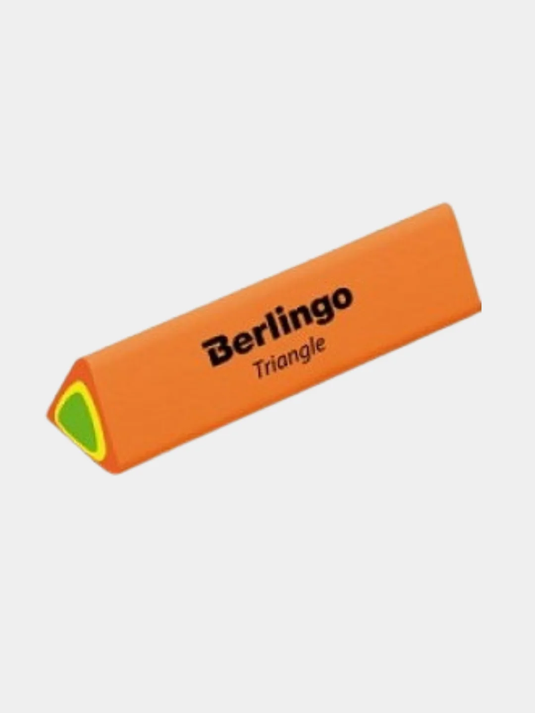 Оранжевый ластик "Berlingo", треугольный