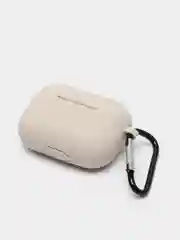 Розовый силиконовый чехол для наушников Airpods (Аирподс) 1, 2, 3, Pro, с карабином-держателем