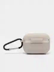 Розовый силиконовый чехол для наушников Airpods (Аирподс) 1, 2, 3, Pro, с карабином-держателем