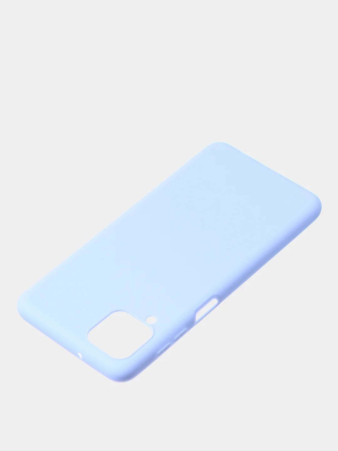 Светло-синий чехол для Samsung A12 / Samsung M12 цветной матовый