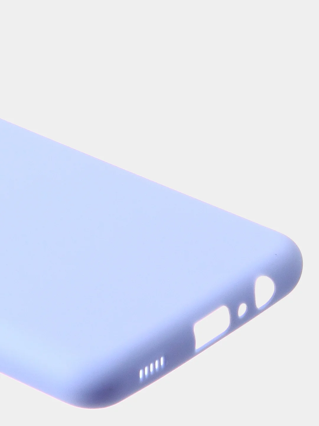 Светло-синий чехол для Samsung A12 / Samsung M12 цветной матовый