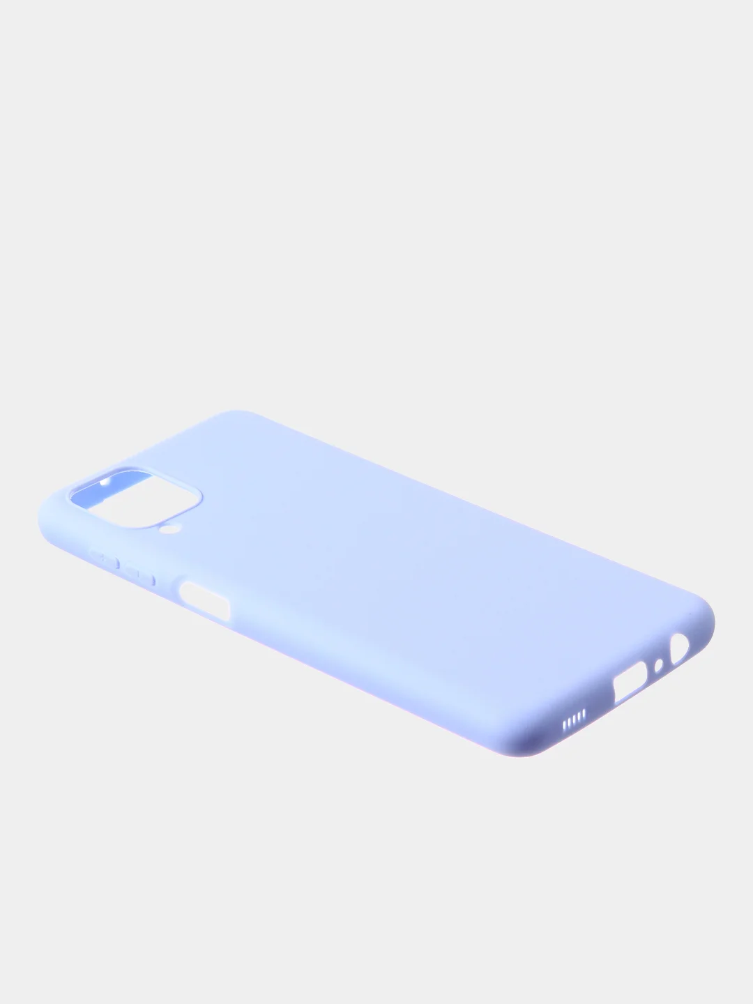 Светло-синий чехол для Samsung A12 / Samsung M12 цветной матовый