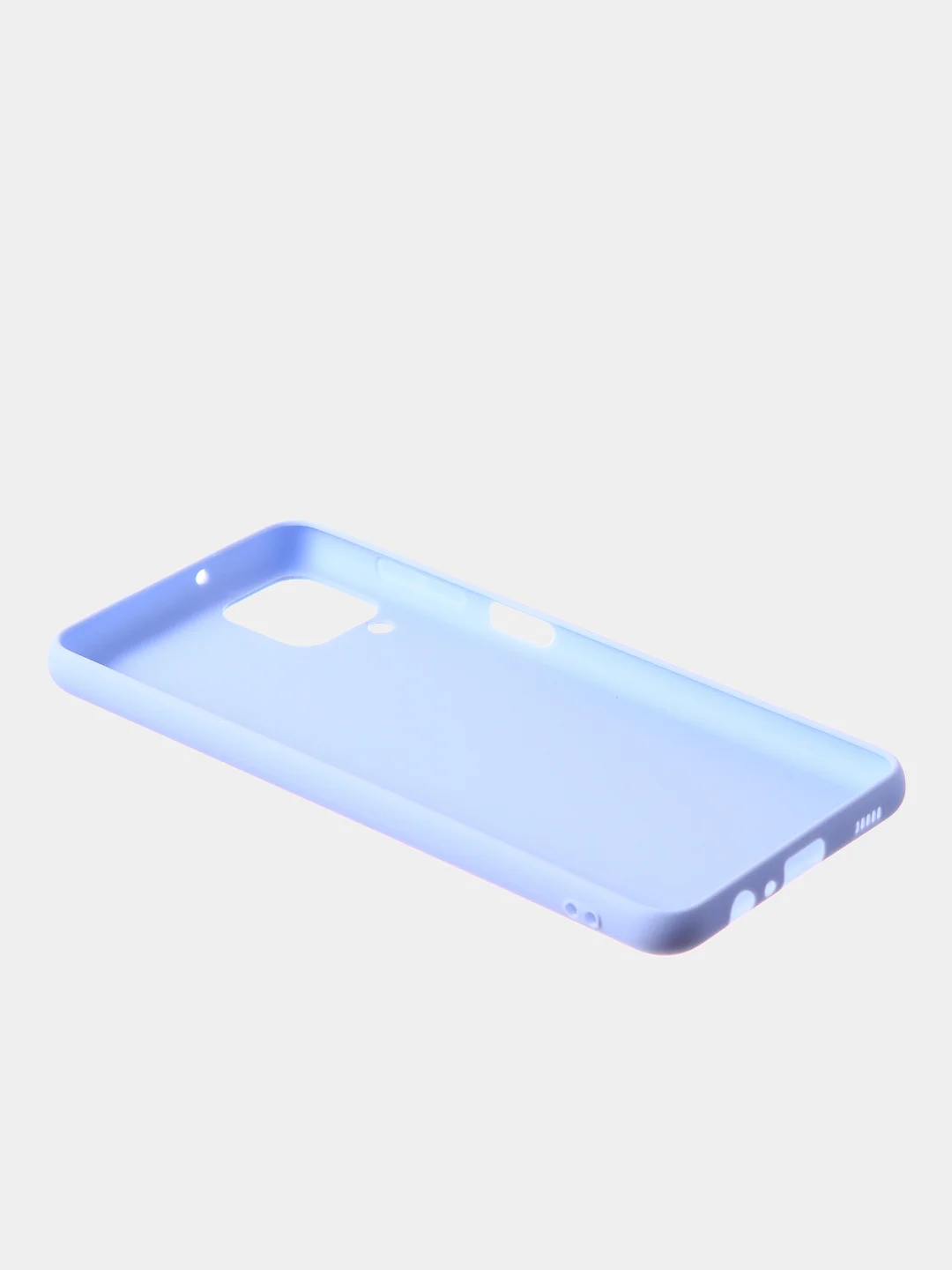 Светло-синий чехол для Samsung A12 / Samsung M12 цветной матовый