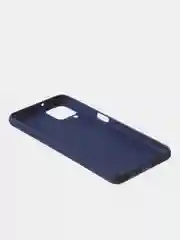 Темно-синий чехол для Samsung A12 / Samsung M12 цветной матовый