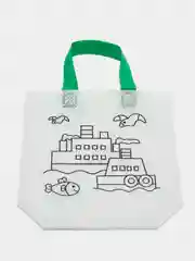 Бирюзовый детская сумка-раскраска с фломастерами, стразы в комплекте