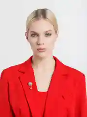 Брошь "Тигр" с подвеской бусиной