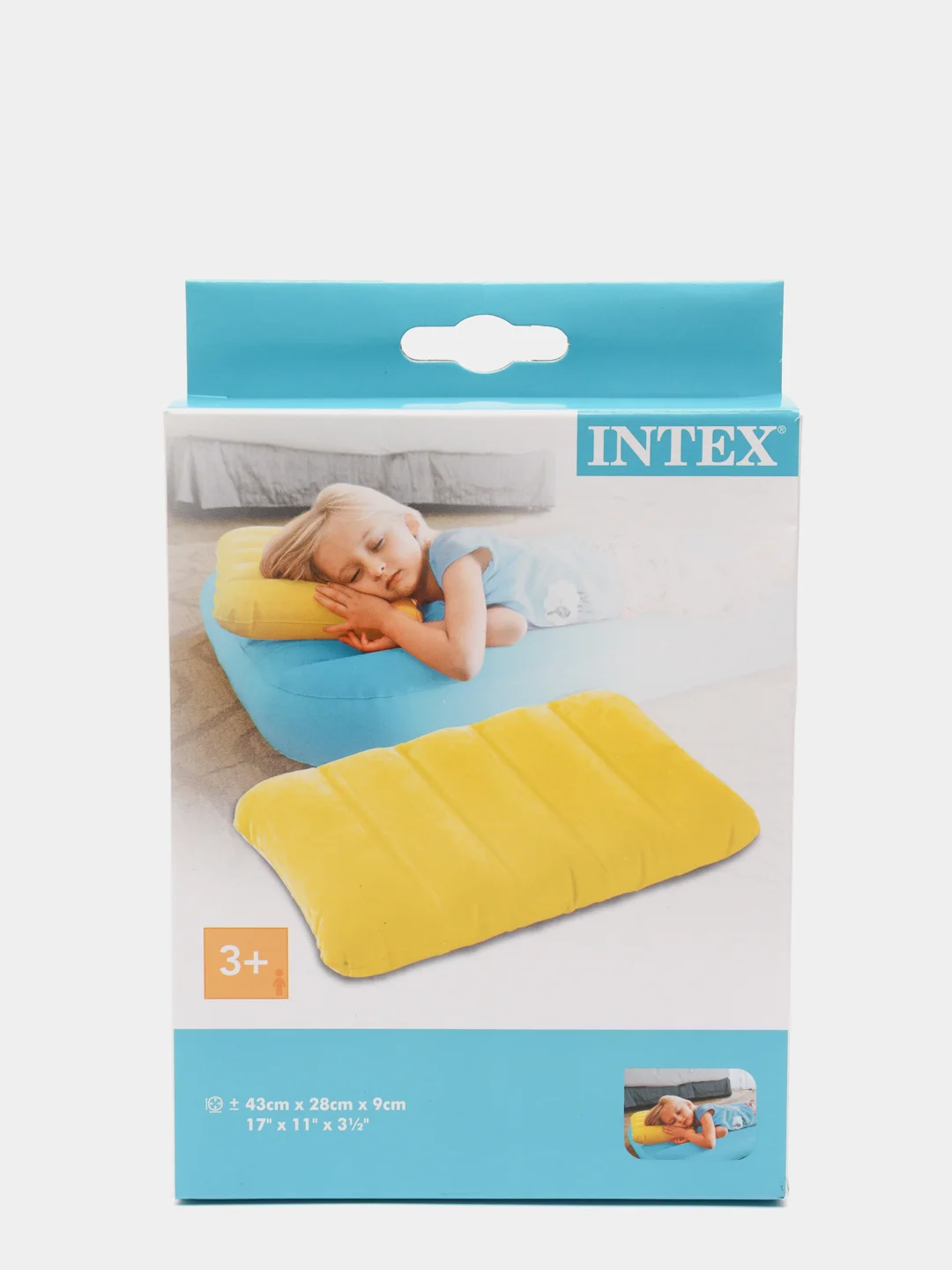 Желтый надувная подушка intex/ подушка для сна/  подушка для путешествий/ детская подушка