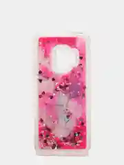 Розовый чехол переливашка на SAMSUNG S9