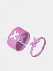Кольцо с бабочкой двойное женское