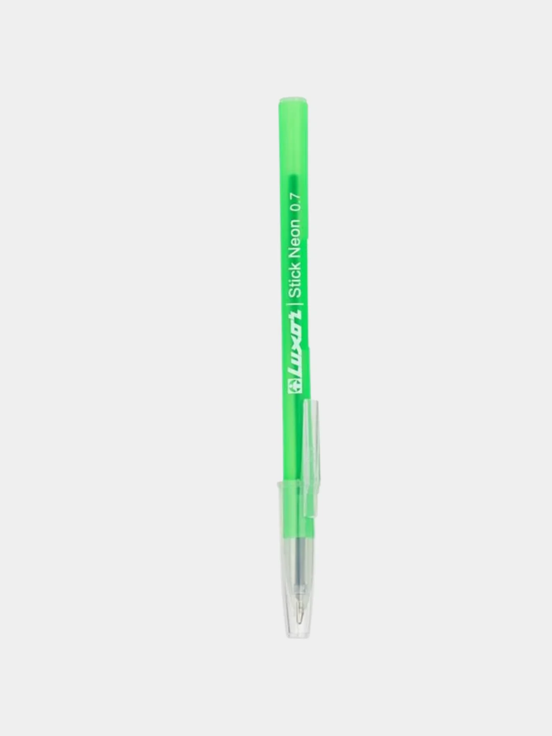 Зеленый ручка шариковая Luxor Stick Neon Restyle, узел 0,7 мм, стержень синий