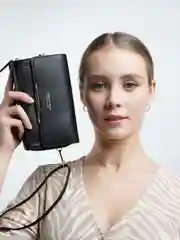 Черный женская сумка на плечо, клатч