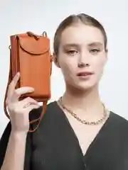 Терракотовый сумка-клатч женская