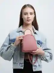 Коралловый меланж мини-рюкзак женский