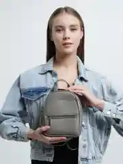 Серый меланж рюкзак женский