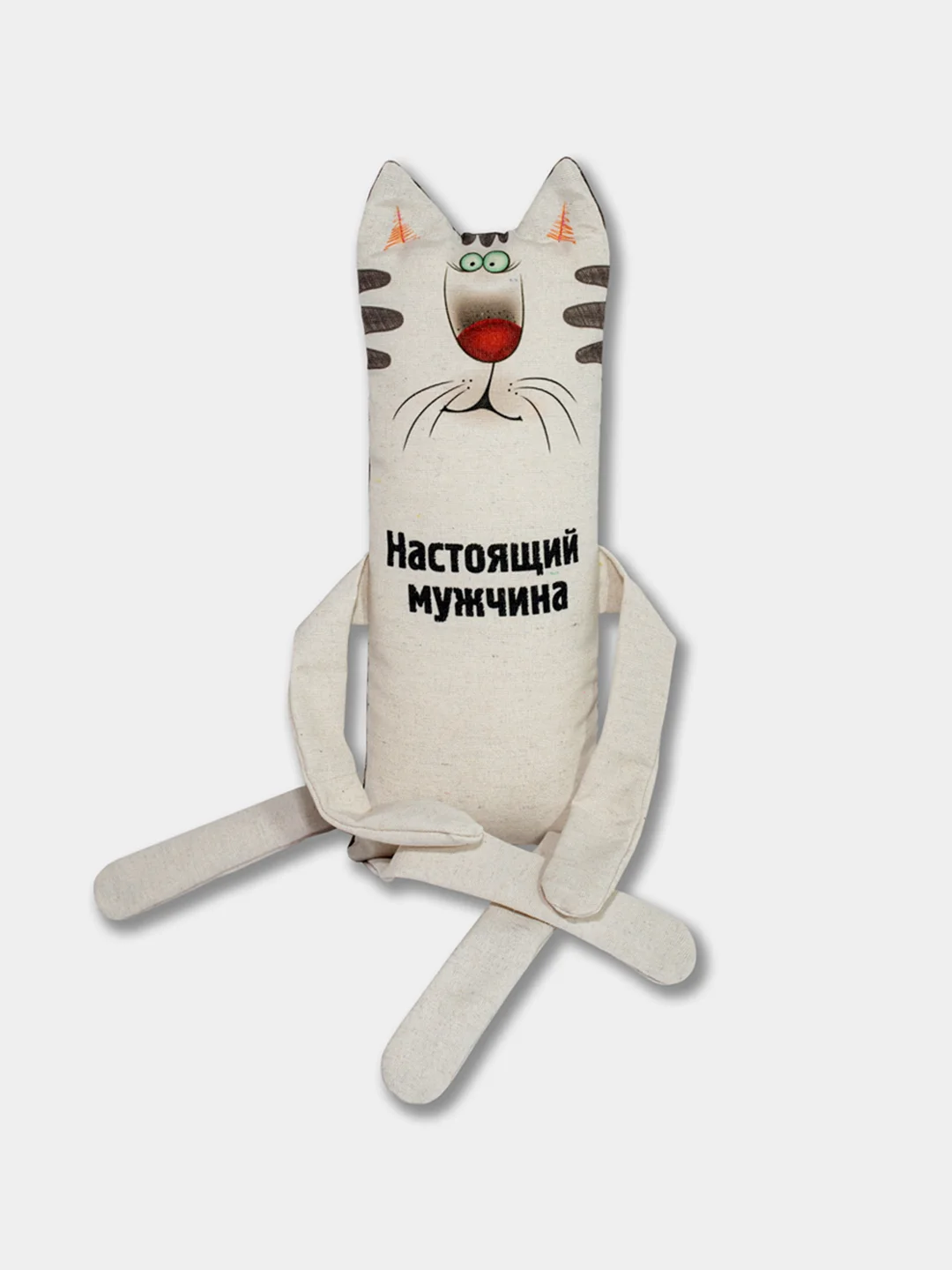 Коричневый мягкая игрушка Штучки, к которым тянутся ручки Кот Защитник
