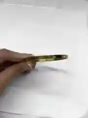 Браслет из стали с цирконом, в золоте