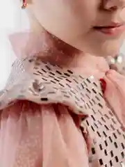 Белый платье нарядное с блестками для девочек